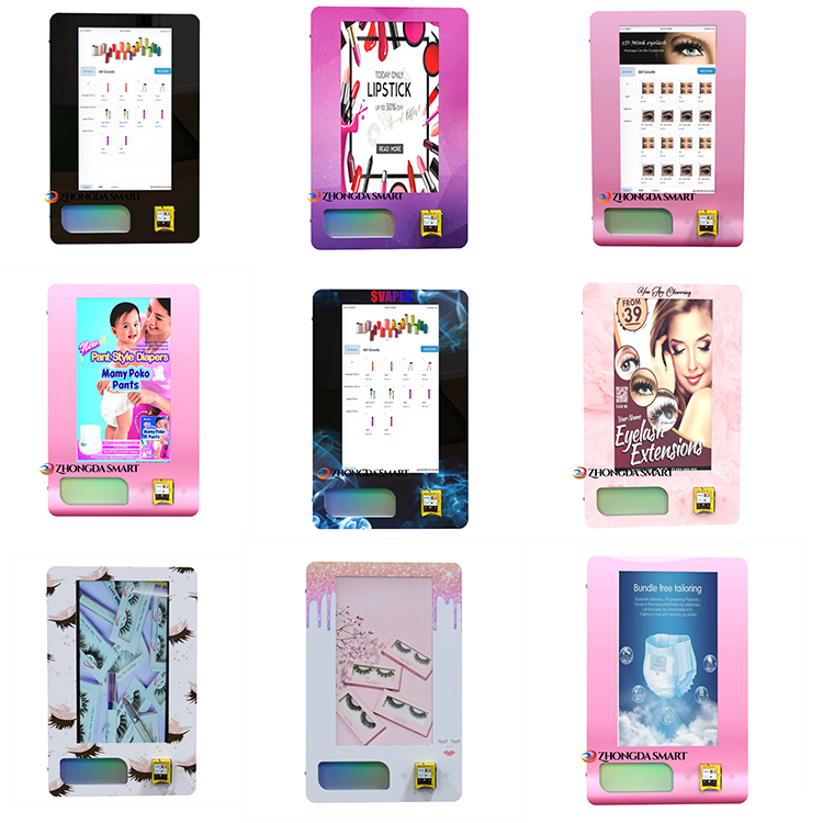 24-Hour Self-Service Mini Lashes Vending Machine Touch Screen Id Card Reader and Age Recognition
