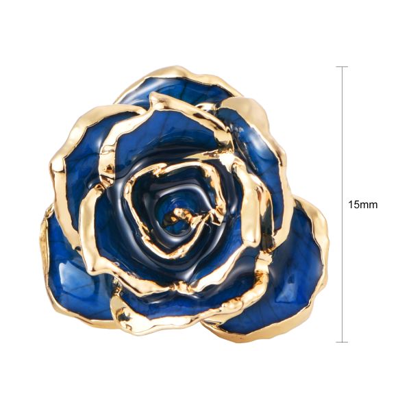 Gold Dipped Rose Earrings Roses Blue Rose Eternal Decoration