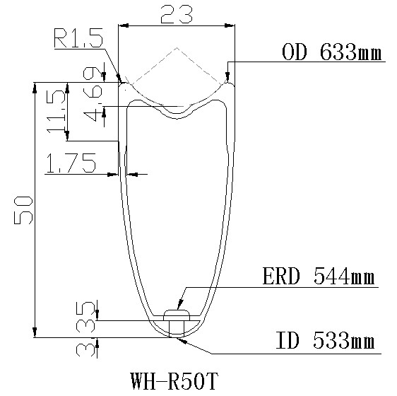 high quality carbon tubular rim 700c 50mm cycling rims ud matt road bike finish width 23mm