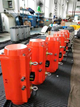 Ball Valve  Butterfly Valve Mounted With Epoxy Coated Pneumatic Rotary Actuator
