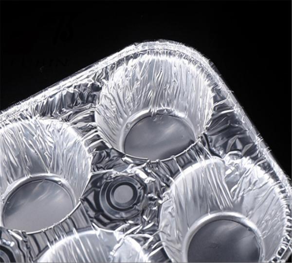 Six Muffin Baking Pan Chocolate Egg Tarts Aluminum Foil 6 Compartment