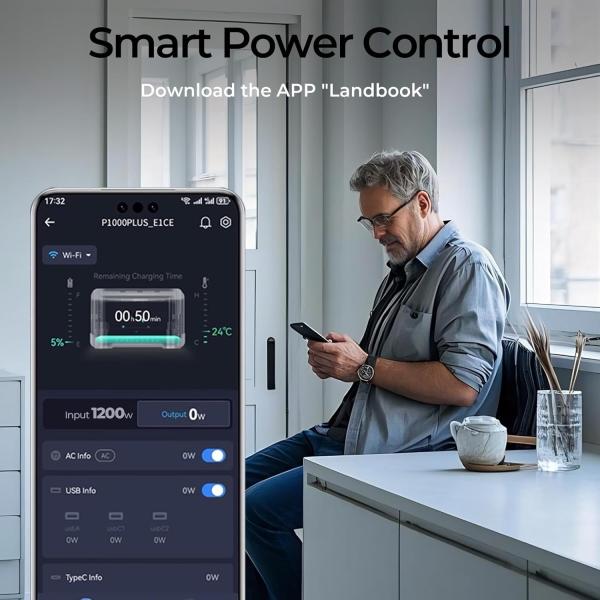 [Dropshipping] P1500 1800W 1536Wh Solar Generator APP Control Powerstation UPS Lifepo4 Battery Portable Power Station