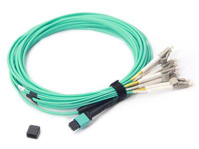 12/24C MPO-LC Cable Fiber Optic Assembly Singlemode MTP-LC OM3 Low Loss MTP 12f
