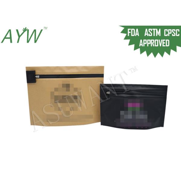 Accept Custom Printed Three Popular Size Smell Proof Child Resistant Mylar Zipper Packaging Bags Custom Printed