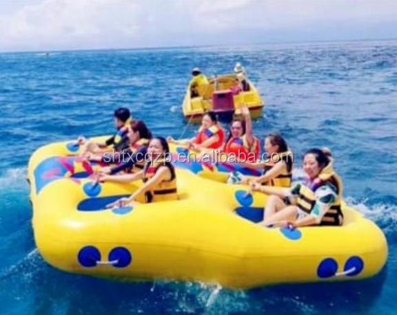 Custom 0.9mm PVC Tarpaulin Boat Towable Tube Water Games China Manufacturer