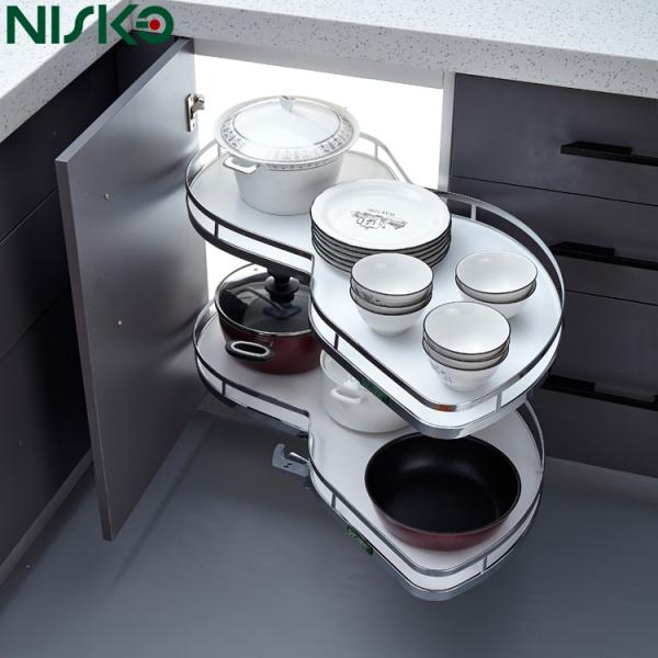 Gabinete de esquina ciego mágico giratorio extraíble para cocina con cierre suave