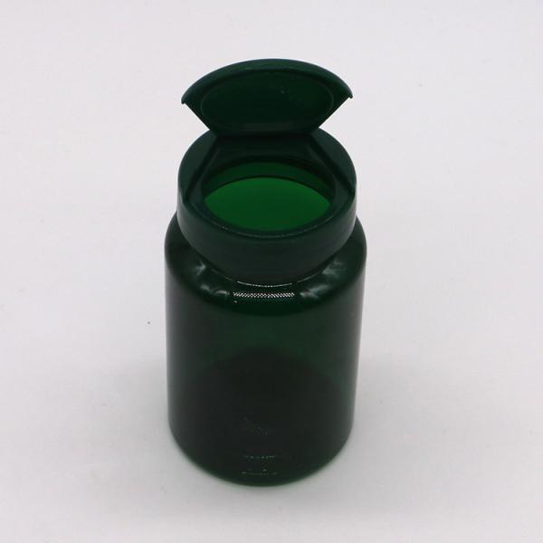 PET 150 ml Bouteille bouche large Bouteilles en plastique vides 5 oz Récipients de capsules avec capuchon pliable