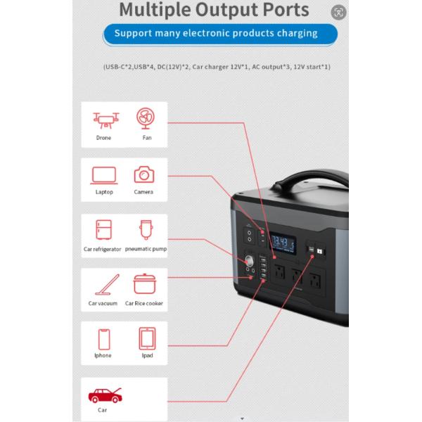 1000 Вт солнечный генератор Lifepo4 батарея портативная электростанция Mini Ups