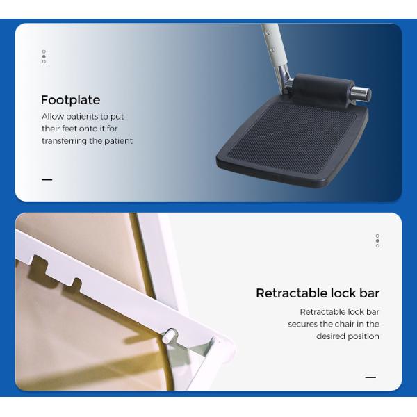 Cama mecánica del donante de sangre, silla manual del donante de sangre con la sección plegable de la pierna