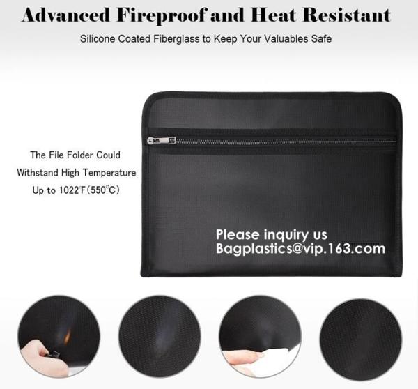 High Quality Fireproof Felt A4 Document File Folder Bag For Office,Fireproof Explosion-proof Lipo battery safe Bag