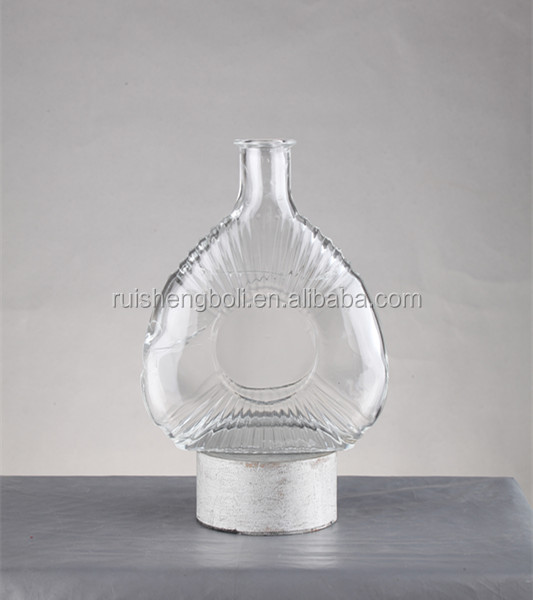 Screen Printing Glass Cap Sealing Type Vodka Bottles for Spirits from OEM