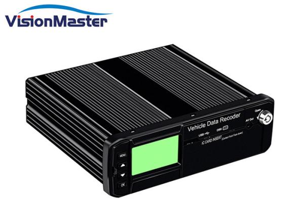 8 Channels 3G / 4G Mobile HD DVR With Display Screen Showing Status Black Color
