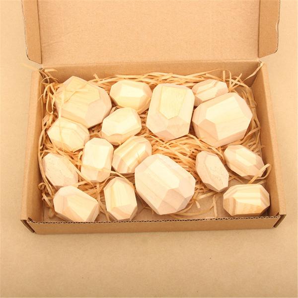 младенца игрушек блоков 5cm 36pcs цифров блоки деревянного геометрические штабелируя