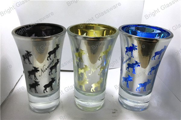 nice custom glass plated candle cup with cheap price