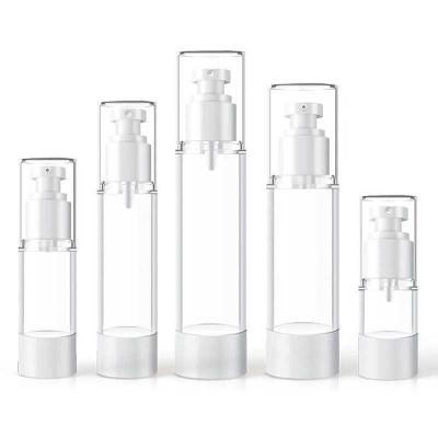 15ml 30ml 50ml Airless Pump Bottles Plastic Vacuum Transparent Pump Bottle
