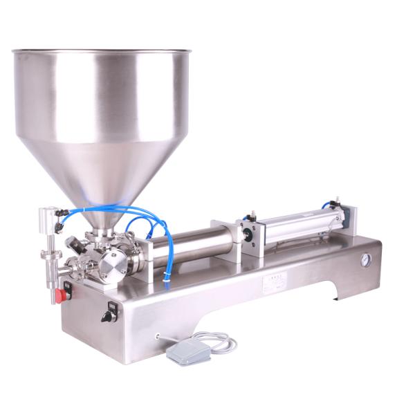 Chocolate Honey Cream Hot Juice Sauce Jam Filler Paste Filling Machine Safe Fully Sealed Heating Hopper Heater Pneumatic Piston
