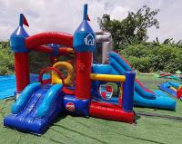 Do salto Bouncy exterior do obstáculo do castelo das crianças casa inflável do salto com corrediça