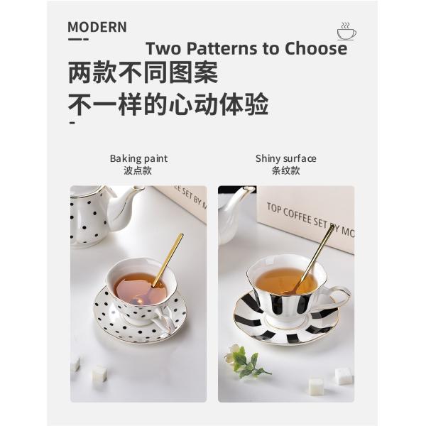 Легкий роскошный керамический чайник с золотой оболочкой Порцелановые чашки и тарелки