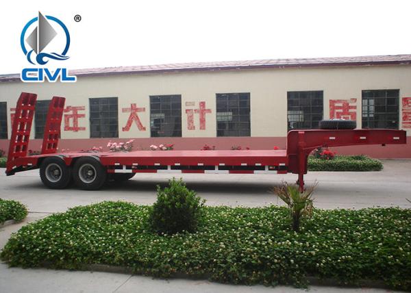 2 AXLES EQUIPMENT LOW BED TRAILER Semi Trailer Trucks 28T Single speed