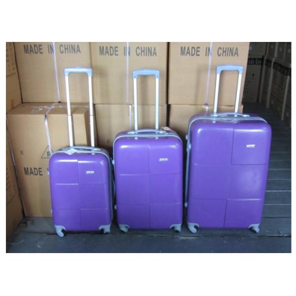 Hard Case ABS PC Silver Aluminum Trolley Luggage 20 / 24 / 28 Inch Waterproof