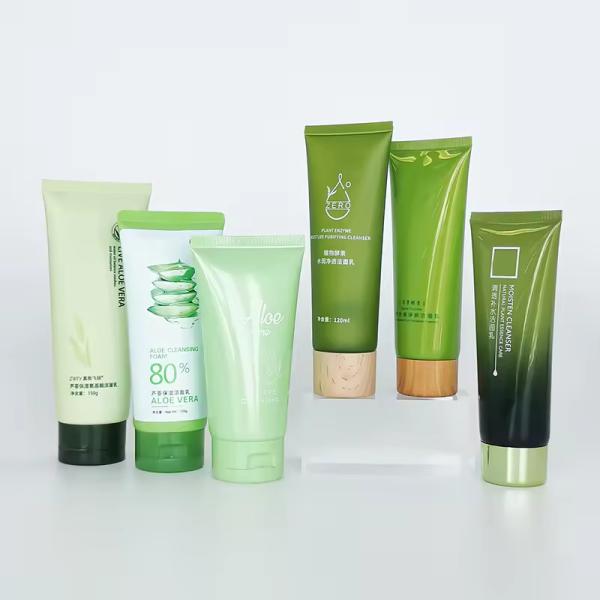 60 ml - 300 ml Envase de tubo de bambú Verde oscuro Tubo exprimible vacío