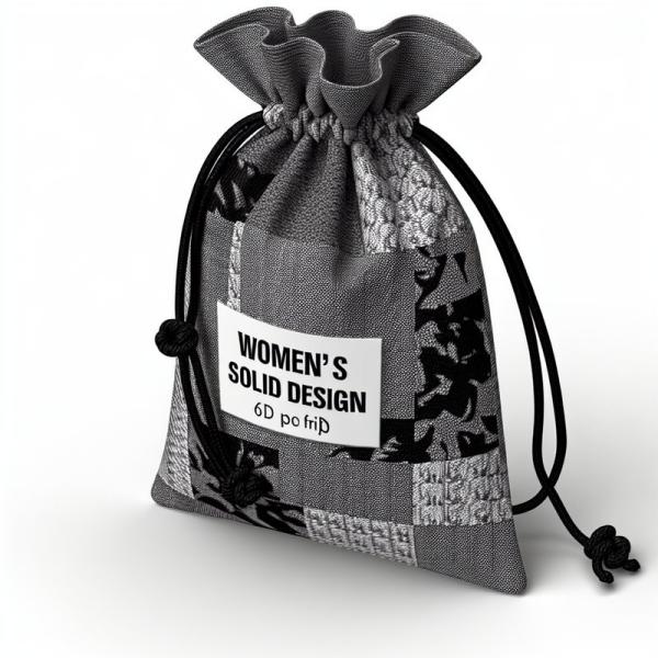 Adults' Drawstring Gift Pouches with Solid Pattern Women's Solid