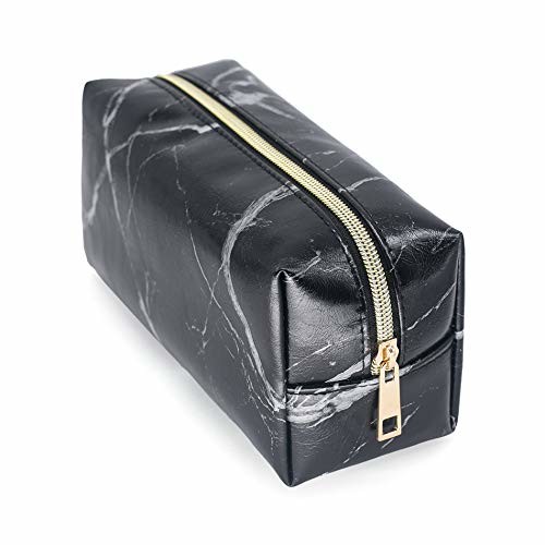 Marble Black Makeup Accessories Bag , Makeup Brush Pouch Case Eco Friendly