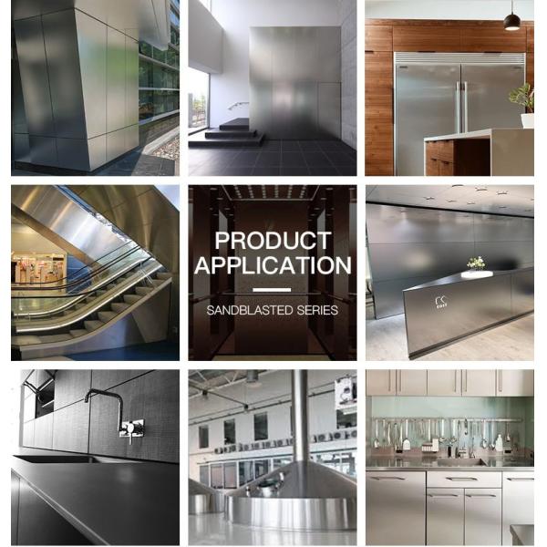 Инокс 304 0,5 мм Антиотпечатки пальцев Окончание PVD Черное покрытие на пескоструйном листе из нержавеющей стали