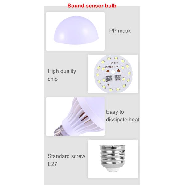 5W/7W/9W/12W Infrared PIR Motion Sensor LED Bulb for Smart LED Lighting Efficiency