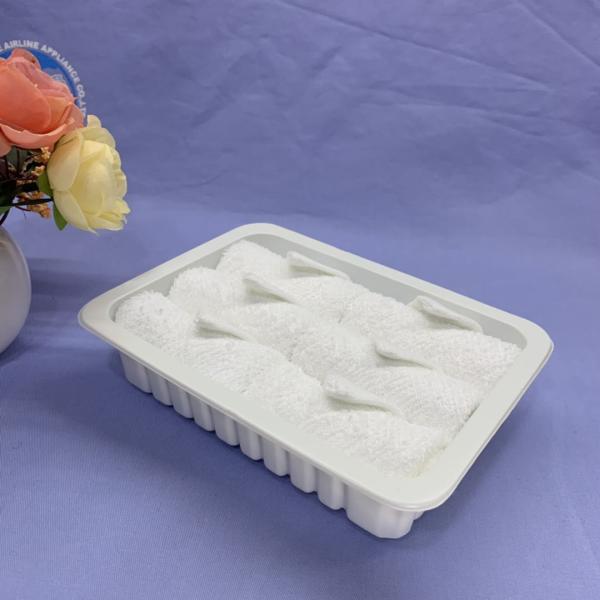 Clean cotton antiseptic white airline disposable hot oshibori towel