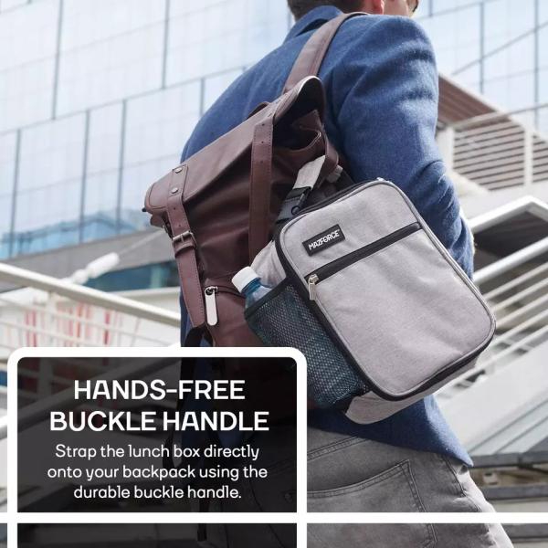 Многоразовым сумка изолированная пикником коробки для завтрака Multiscene 26x11x22cm