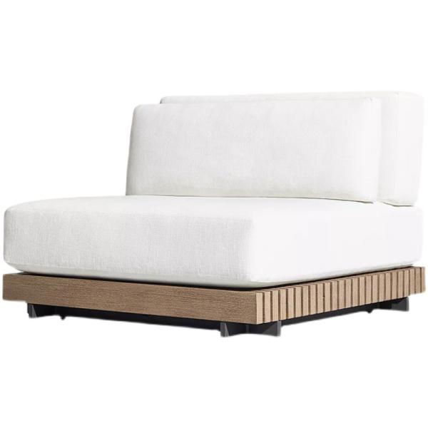 Teak Outdoor Furniture Set Aluminum Patio Furniture Sofa Set Garden Lounge Sofa