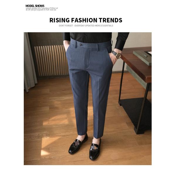 Декорация кнопок Зимние деловые брюки для мужчин Количество 200 Дизайн стиль Slim Fit