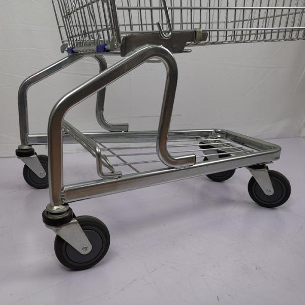 German Style 100L Supermarket Metal Grocery Cart With Underframe