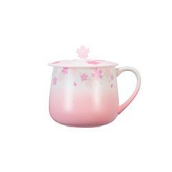 S&K New Spring Summer Flower Ceramic Custom Coffee Mugs Cups with lid as gift for customization