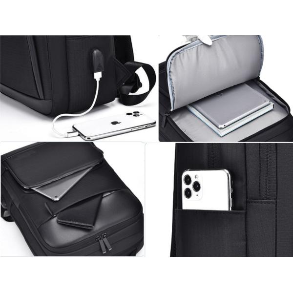 Устойчивый водонепроницаемый 16 дюймовый рюкзак для ноутбука дышащий с USB-портом для зарядки