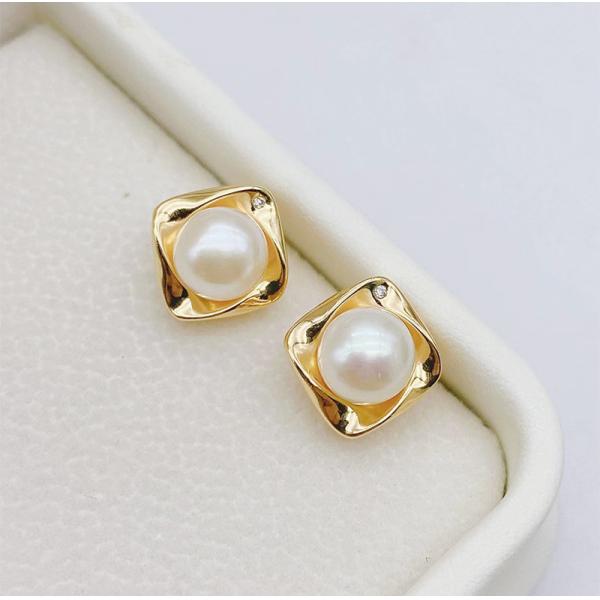 Fashion Romantic Pearl Earrings Natural Pearl Earring Jewelry Zircon Gold Drop Earrings for Women Earrings Wedding Gift