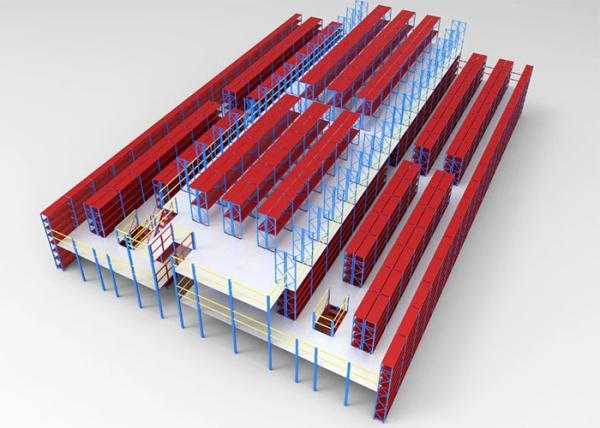 Metal Industrial  Mezzanine Systems Multi Layers Shelving Max Load 1000kgs