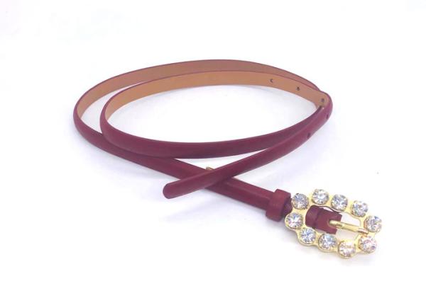 1/2 ( 12mm ) Women's Fashion Leather Belts With Elegant Shiny Rhinestone Buckle
