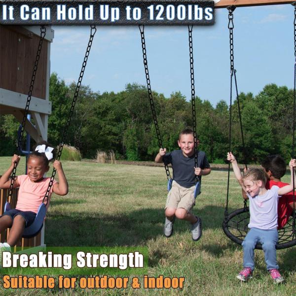 Heavy Duty Hammock Hardware Kit For Punching Bags, Swing Chairs , Indoor & Outdoor Gym (Black)