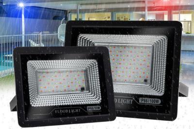 luz de inundação exterior do diodo emissor de luz de 50W 100W RGB para a jarda do jardim