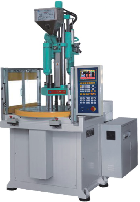 Double Station Rotary Table Injection Molding Machine Vertical Clamping Precision Control
