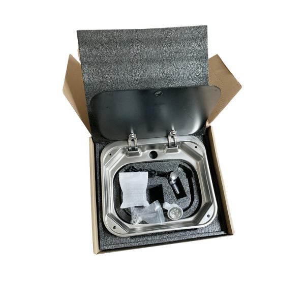 RV kitchen parts Stainless Steel basin with lid including the foldable