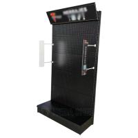 Estante de exhibición del hardware de Pegboard del metal con el estante del almacenamiento de la nuez y del perno del gancho