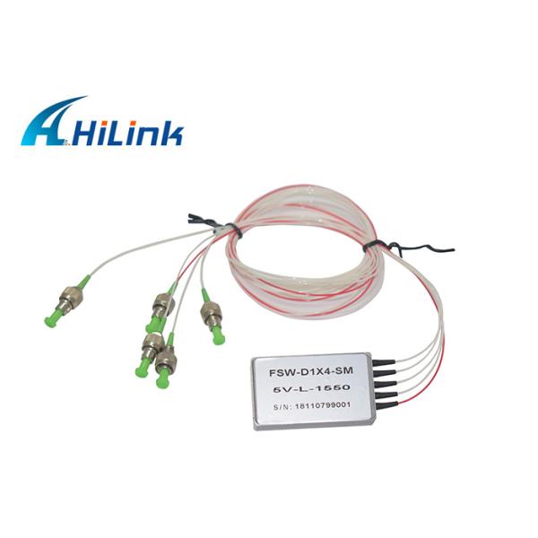 Изоляция канала FiHigh одиночного режима переключателя 1X4 Hilink мини оптическая с соединителем ПК SC LC FC APC