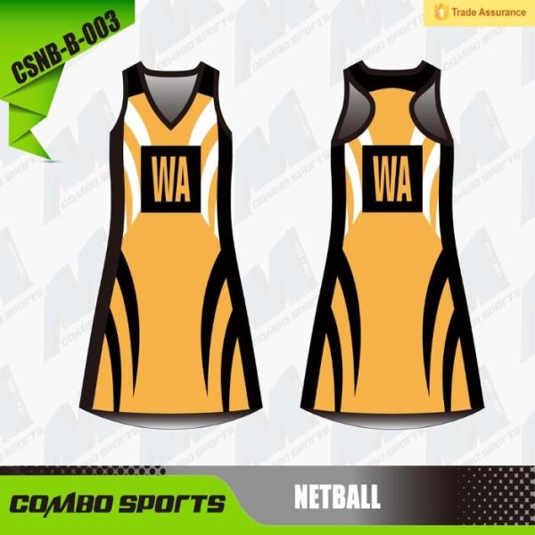 Neckline 45cm Sublimated Netball Dresses