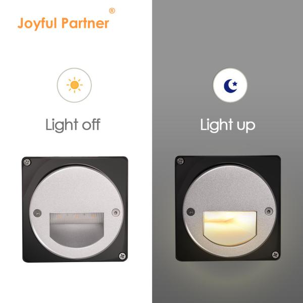 Aluminum Walkway Lights IP65 OSRAM SMD 2W 3W 2835 Round Cover Square Sleeve For Garden