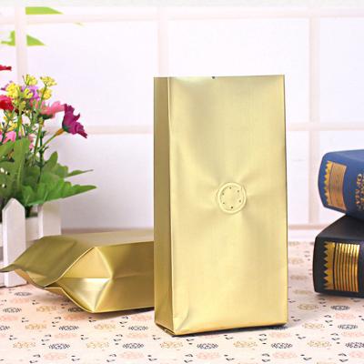 Matte Zipper Aluminum Foil Stand Up Pouch For Ground Coffee Granule Powder Bean