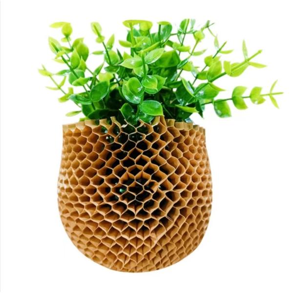 Degradable Honeycomb Paper Sleeve For Glass Bottle Cosmetic Packaging