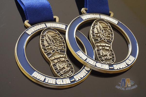 Zinc Alloy Cut Out Sports Metal Medal / Personalised Running Medals